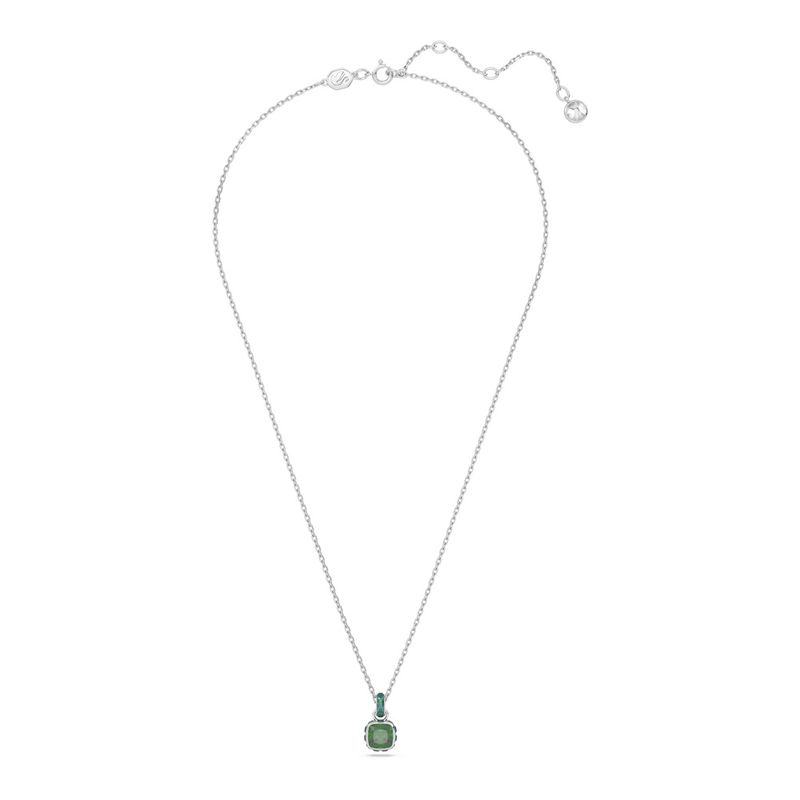 Colgante-Birthstone-Talla-cuadrada-Mayo-Verde-Baño-de-rodio