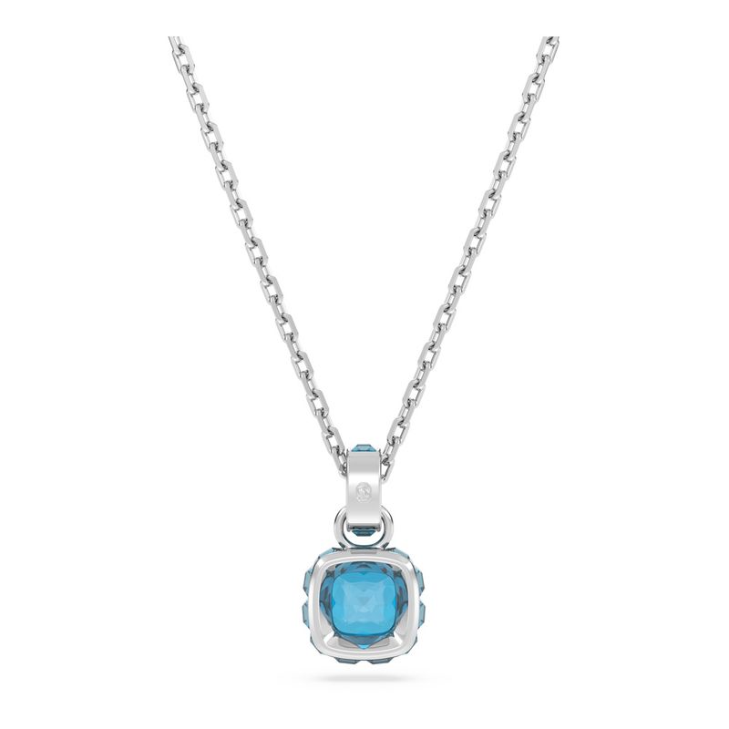Colgante-Birthstone-Talla-cuadrada-Diciembre-Azul-Baño-de-rodio
