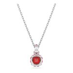 Colgante-Birthstone-Talla-cuadrada-Enero-Rojo-Baño-de-rodio
