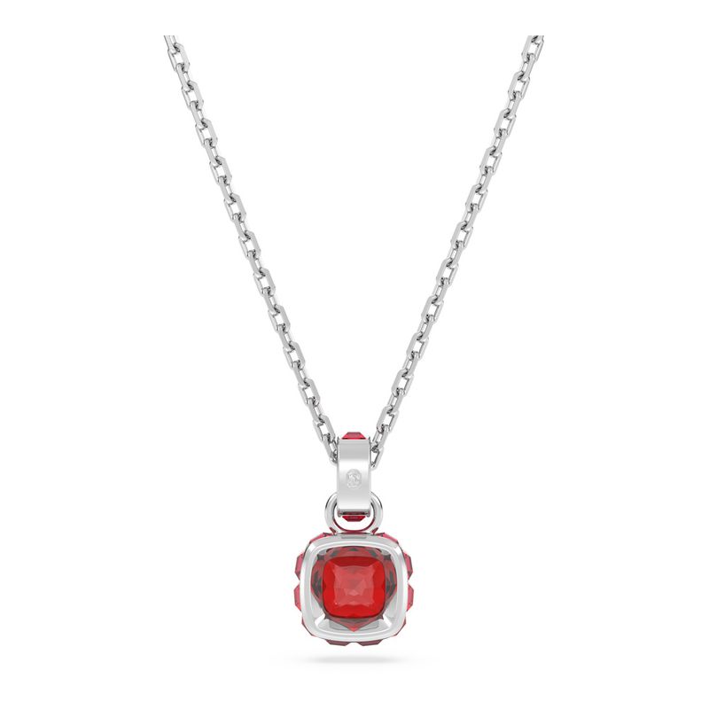 Colgante-Birthstone-Talla-cuadrada-Enero-Rojo-Baño-de-rodio