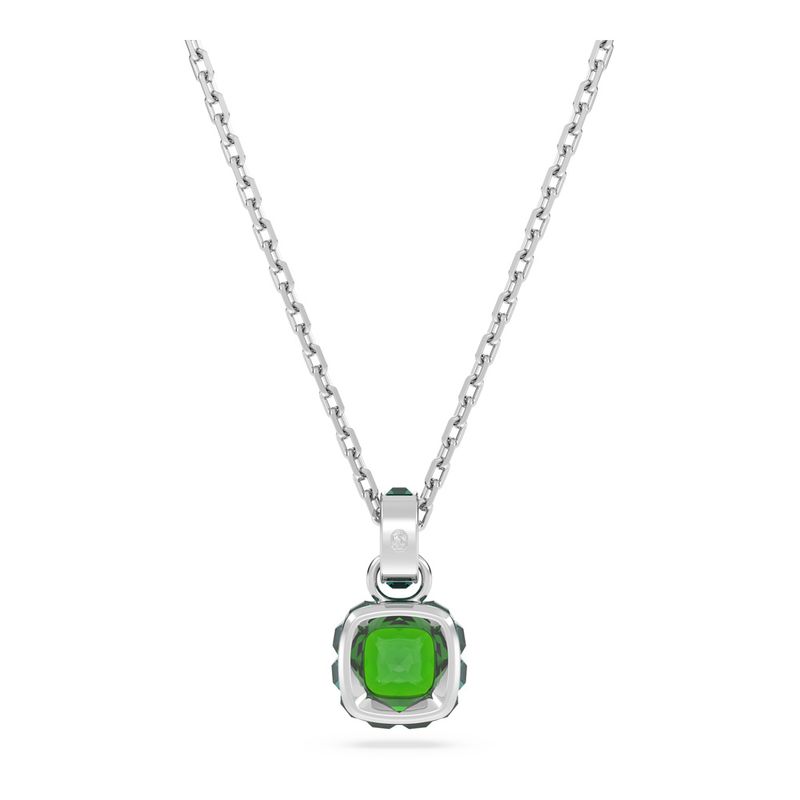 Colgante-Birthstone-Talla-cuadrada-Mayo-Verde-Baño-de-rodio
