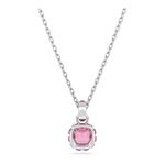 Colgante-Birthstone-Talla-cuadrada-Octubre-Rosa-Baño-de-rodio