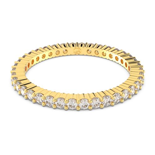 Anillo Vittore, Talla redonda, Blanco, Baño tono oro