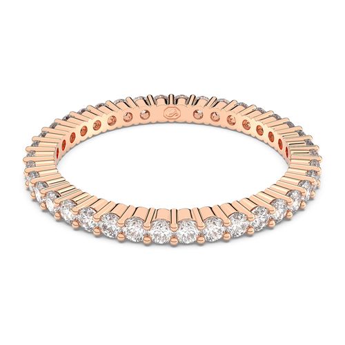 Anillo Vittore, Talla redonda, Blanco, Baño tono oro rosa