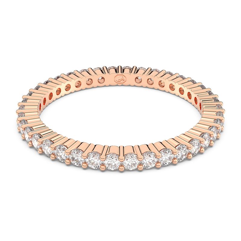 Anillo-Vittore-Talla-redonda-Blanco-Baño-tono-oro-rosa