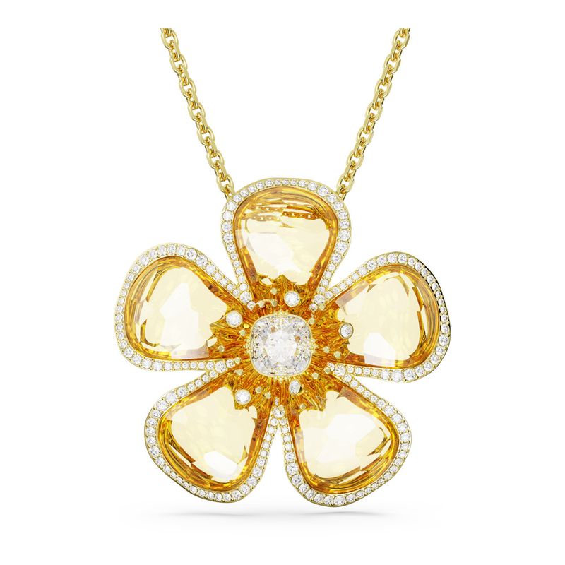 Colgante-Florere-Flor-Amarillo-Baño-tono-oro