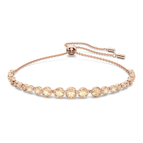Pulsera Emily, Tallas redondas combinadas, Rosa, Baño tono oro rosa