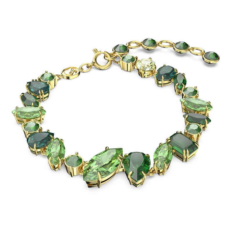 Pulsera-Gema-Tallas-mixtas-Verde-Baño-tono-oro