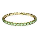 Pulsera-Matrix-Tennis-Talla-redonda-Mediana-Verde-Baño-tono-oro