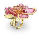 Anillo-de-coctel-Florere-Pave-Flor-Rosa-Baño-tono-oro