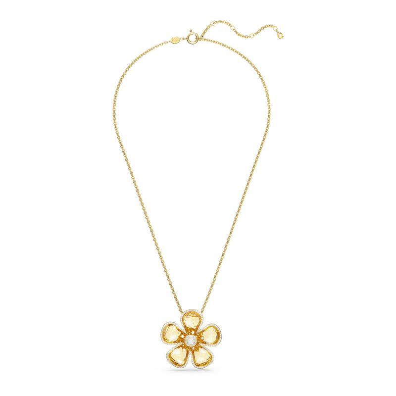 Colgante-Florere-Flor-Amarillo-Baño-tono-oro