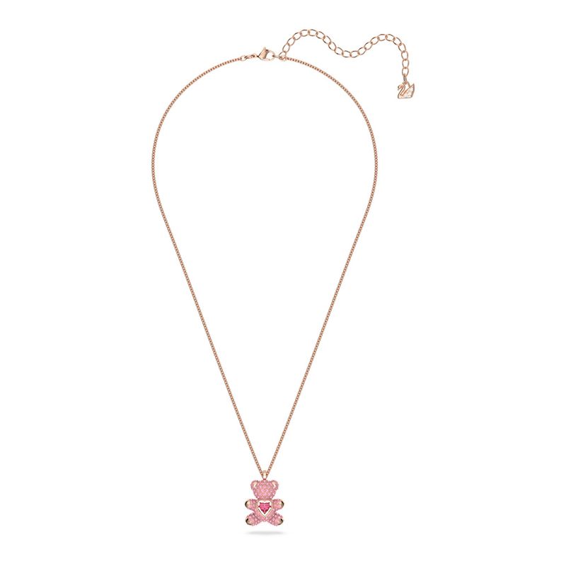 Colgante-Teddy-Oso-Rosa-Baño-tono-oro-rosa
