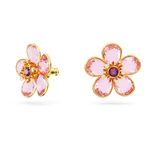 Pendientes-de-boton-Florere-Flor-Rosas-Baño-tono-oro