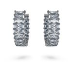 Pendientes-de-aro-Matrix-Talla-baguette-Grises--Baño-de-rutenio