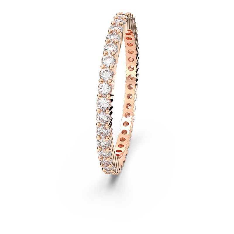 Anillo-Vittore-Talla-redonda-Blanco-Baño-tono-oro-rosa