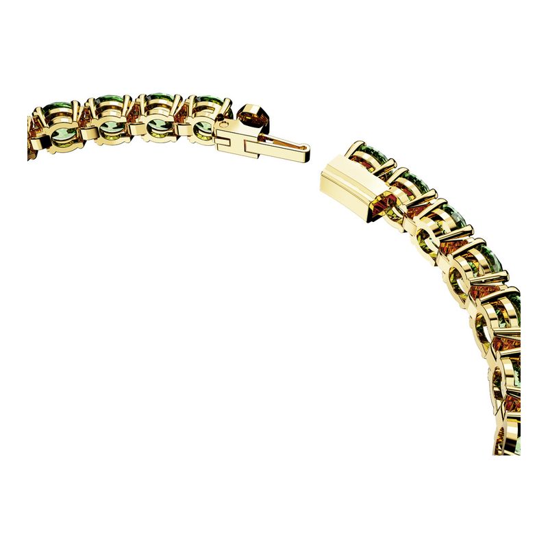 Pulsera-Matrix-Tennis-Talla-redonda-Mediana-Verde-Baño-tono-oro