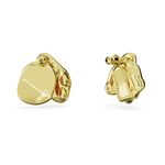 Pendientes-de-boton-Florere-Diseño-asimetrico-Flor-Rosas-Baño-tono-oro