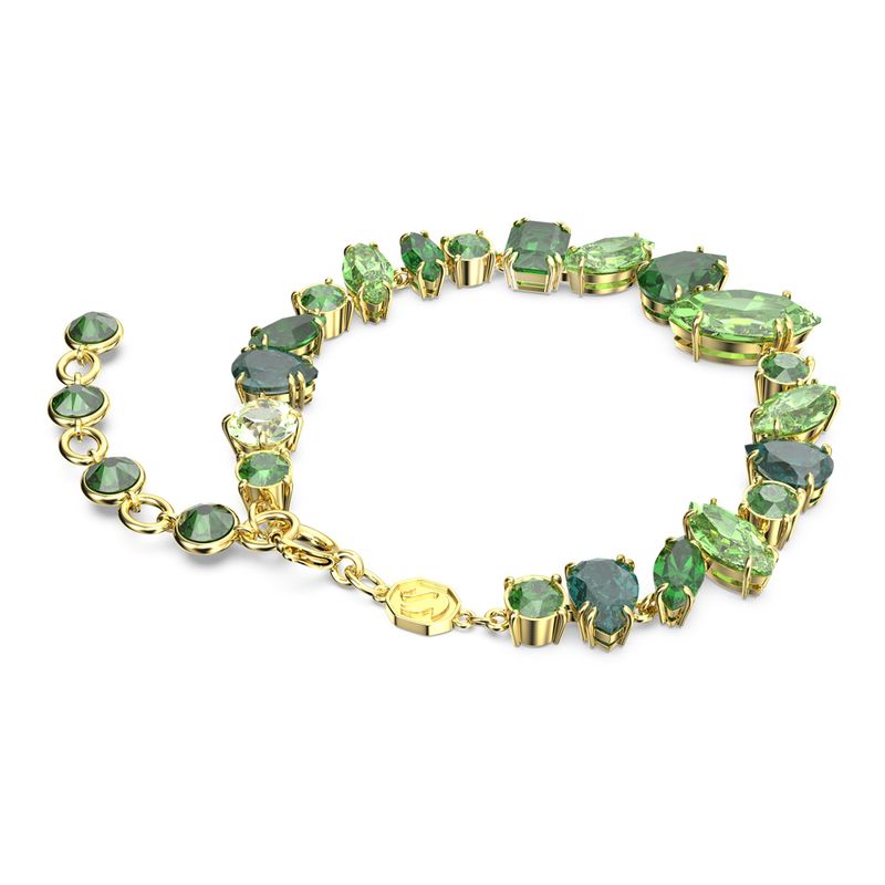 Pulsera-Gema-Tallas-mixtas-Verde-Baño-tono-oro