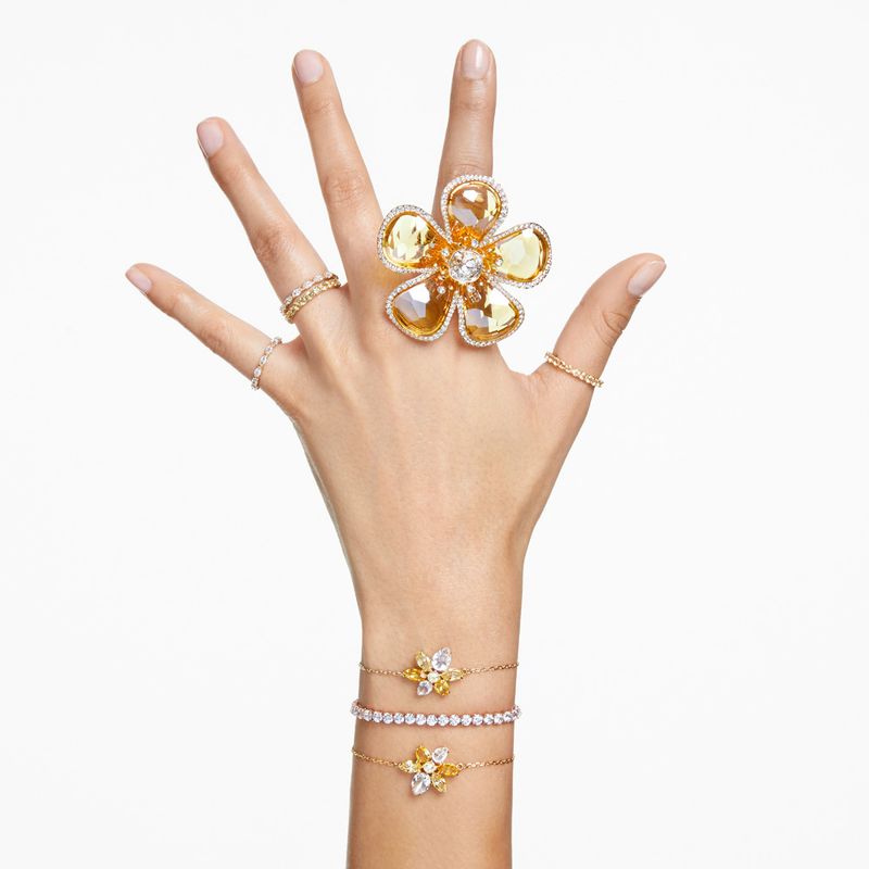 Anillo-de-coctel-Florere-Flor-Amarillo-Baño-tono-oro