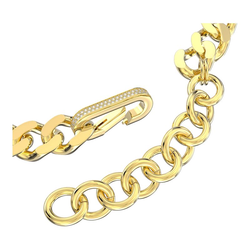 Collar-Dextera-Arte-Mezcla-de-eslabones-Grande-Blanco-Baño-tono-oro