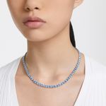 Collar-Matrix-Tennis-Talla-redonda-Medio-Azul-Baño-de-rodio