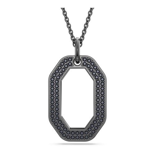 Colgante Dextera, Forma octagonal, Negro, Baño de rutenio