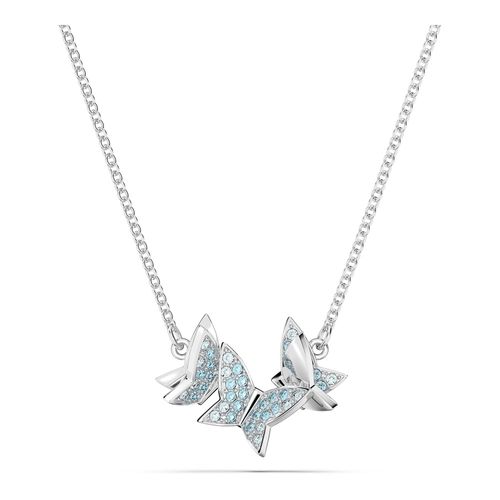 Collar Idyllia Lilia, Mariposa, Azul, Acabado en rodio