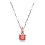 Colgante-Birthstone-Talla-cuadrada-Julio-Rojo-Baño-de-rodio