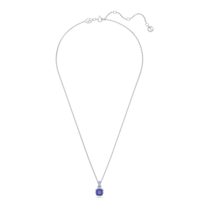 Colgante-Birthstone-Talla-cuadrada-Septiembre-Azul-Baño-de-rodio