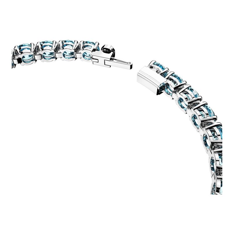 Pulsera-Matrix-Tennis-Talla-redonda-Mediana-Azul-Baño-de-rodio
