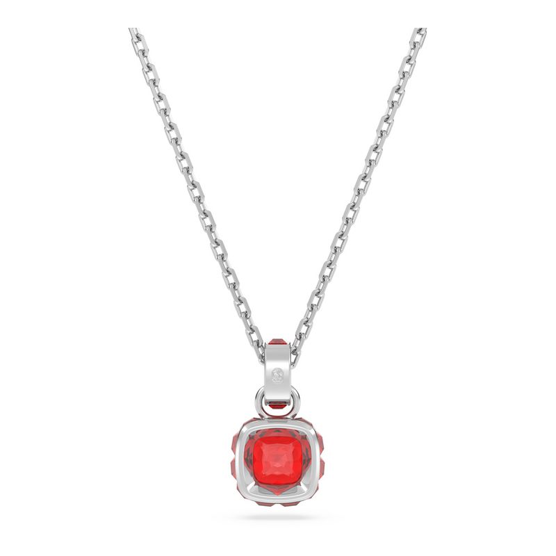 Colgante-Birthstone-Talla-cuadrada-Julio-Rojo-Baño-de-rodio