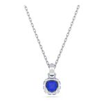 Colgante-Birthstone-Talla-cuadrada-Septiembre-Azul-Baño-de-rodio