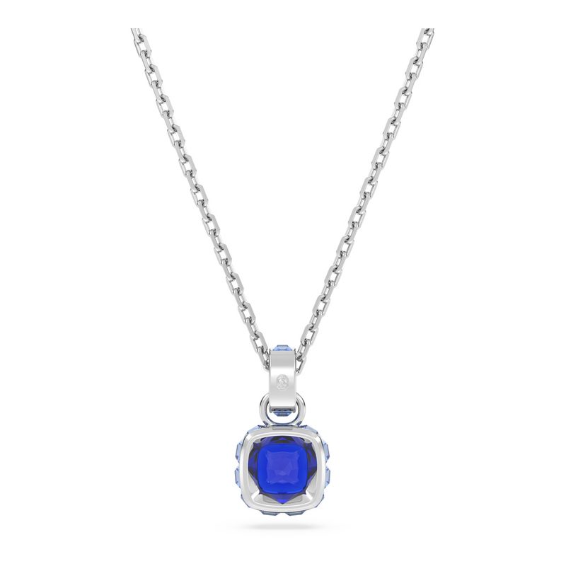 Colgante-Birthstone-Talla-cuadrada-Septiembre-Azul-Baño-de-rodio