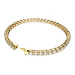 Pulsera-Matrix-Tennis-Talla-redonda-Pequeña-Blanca-Baño-tono-oro