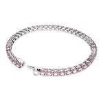 Pulsera-Matrix-Tennis-Talla-redonda-Pequeña-Rosa-Baño-de-rodio