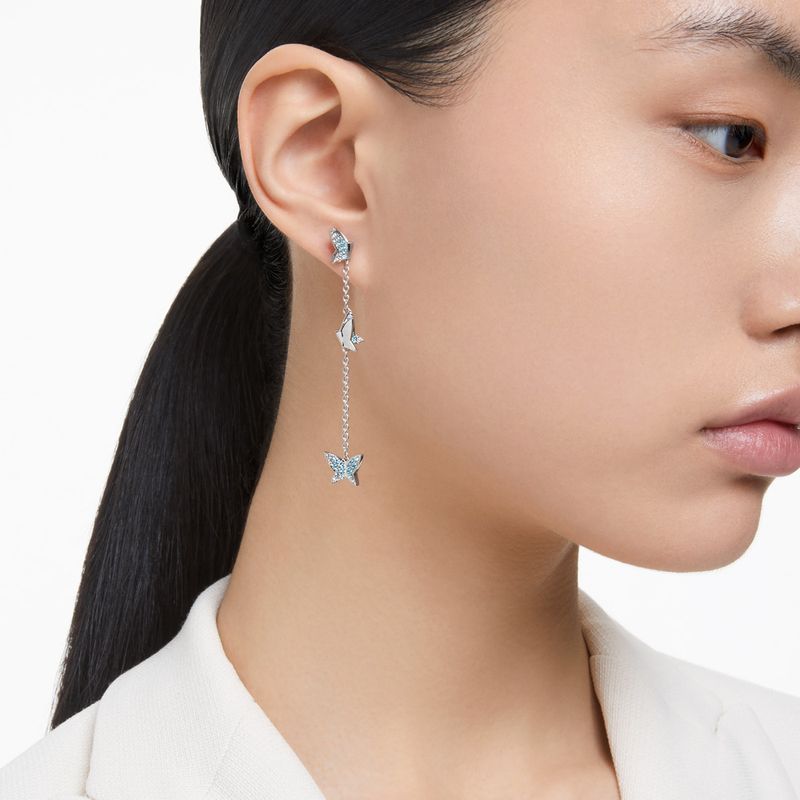 Pendientes-Lilia-Mariposa-Azules-Baño-de-rodio