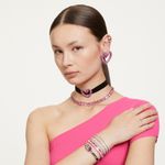 Pulsera-Matrix-Tennis-Talla-redonda-Pequeña-Blanca-Baño-de-rodio