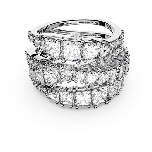 Anillo Twist Wrap, blanco, baño de rodio