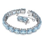 Pulsera-Millenia-Cristales-de-talla-cuadrado-Azul-Baño-de-rodio