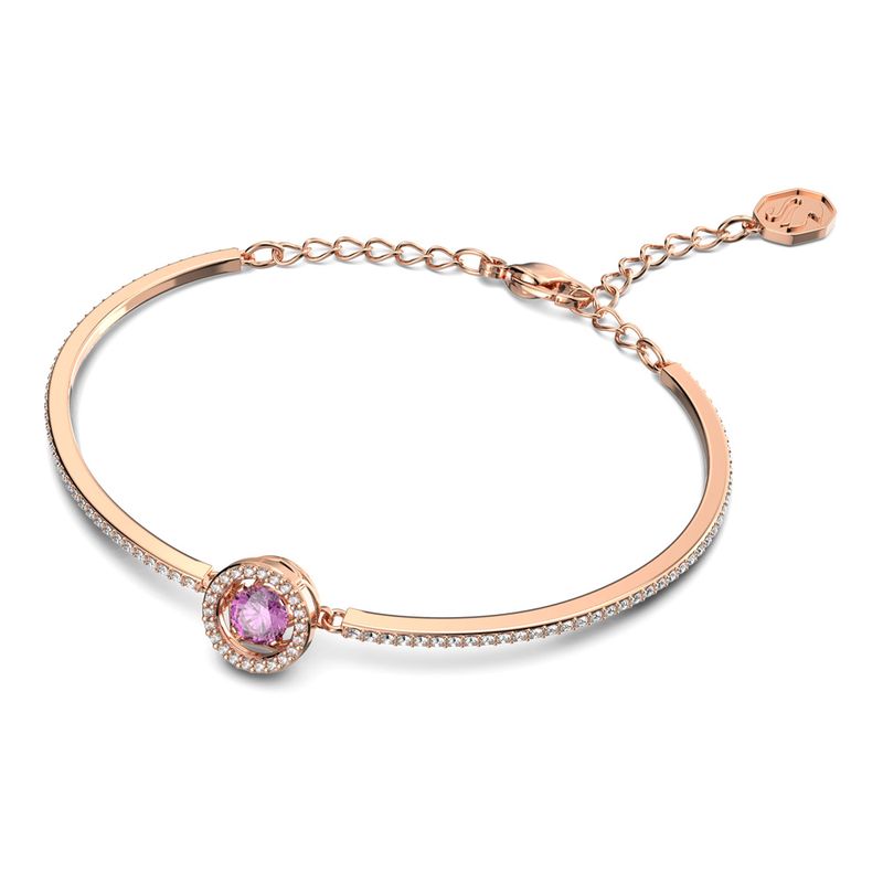 Brazalete-Swarovski-Sparkling--dance-Morado-Baño-tono-oro-rosa