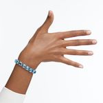 Pulsera-Millenia-Cristales-de-talla-cuadrado-Azul-Baño-de-rodio