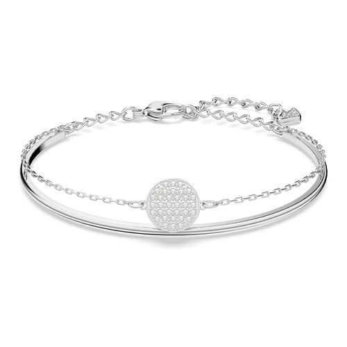 Brazalete Ginger, blanco, baño de rodio