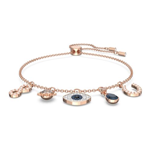 Pulsera Swarovski Symbolic, multicolor, Baño en tono oro rosa