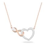 Collar-Swarovski-Infinity-Heart-blanco-combinacion-de-acabados-metalicos
