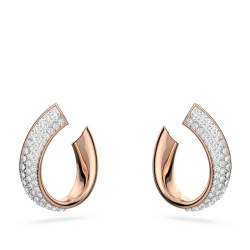 Aretes de aro Exist, Pequeños, Blancos, Baño tono oro
