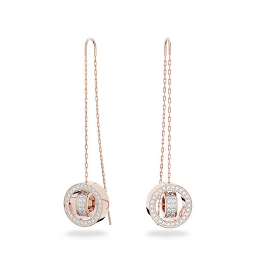 Aretes Hollow, Largos, Baño tono oro rosa