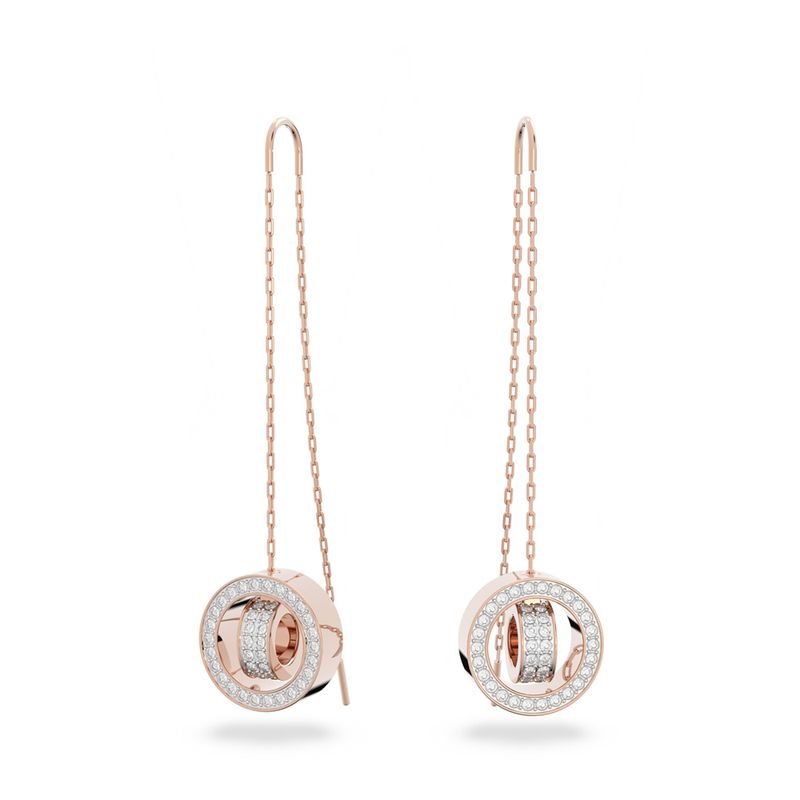 Aretes-Hollow-Largos-Baño-tono-oro-rosa