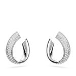 Aretes-de-aro-Exist-Pequeños-Blancos-Baño-de-rodio