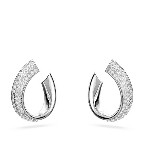 Aretes de aro Exist, Pequeños, Blancos, Baño de rodio