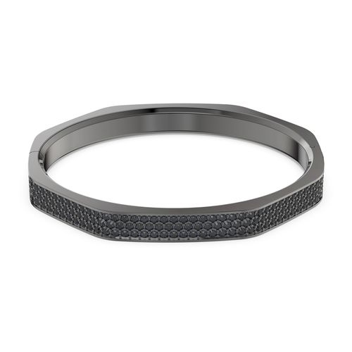 Brazalete Dextera, Octogonal, Pavé, Negro, Baño de rutenio